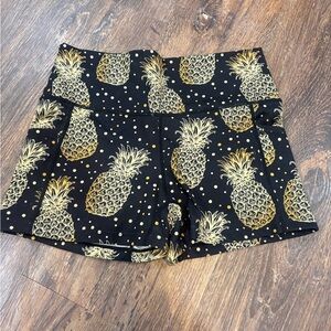 CVG Pineapple Print Black Shorts